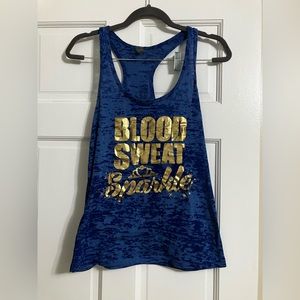 Sparkle Athletic Blue tank to size L